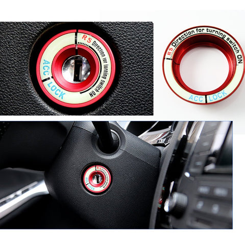 1 Piece Car Engine Start Stop Ignition Key Hole Luminous Cover Sticker For Ford Focus 2 3 4 Sedean Hatchback and Kuga