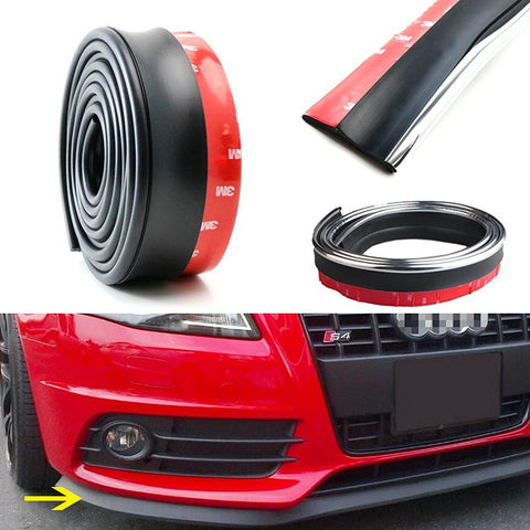 1x Front Bumper Lip Universal Splitter Chin Spoiler Racing Sporty Body Kit Trim (8ft)