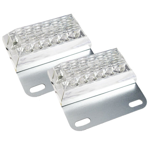 2x Universal 12V 24V Lamp 12-LED Truck UTE SUV Lorry Side Marker Light