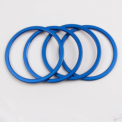4 Pieces Blue / Red Pack Car Wheel Center Cap Hub Rings Alloy Decoration For VW Volkswagen Caddy EOS Golf Jetta Passat CC Phaeton Scirocco Sharan Tiguan Touran Transporter