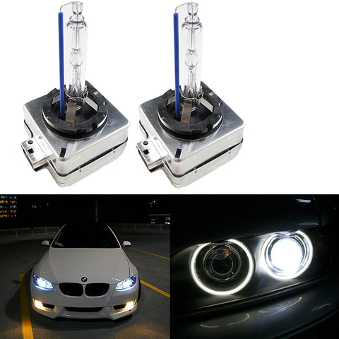 D1S D1R D1C OEM HID Headlight Replacement Light Bulb One Pair 6000K White 8000K Blue 10000K Deep Blue 12000K Purple