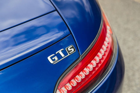 1x 3D Chrome S Logo Car Rear Trunk Lid Emblem Sticker For Mercedes Benz AMG Black/Red