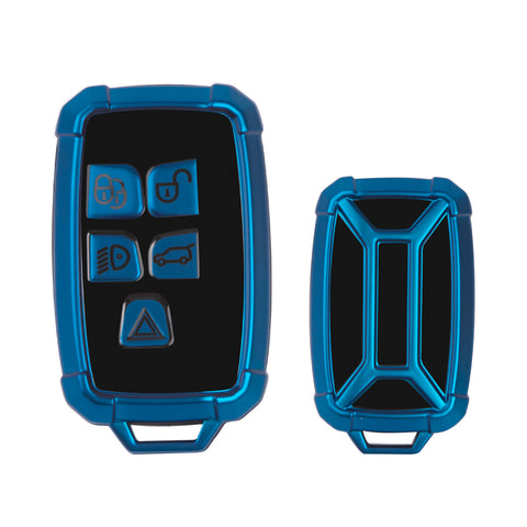 Iron Armor Style Blue Full Cover Remote Key Fob Cover For Range Rover 2013-2017