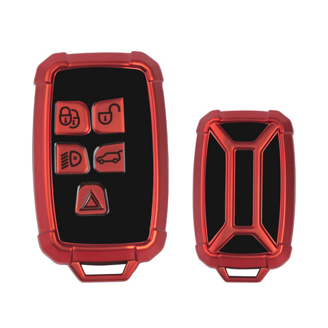 Iron Armor Style Red Full Cover Remote Key Fob Cover For Range Rover 2013-2017