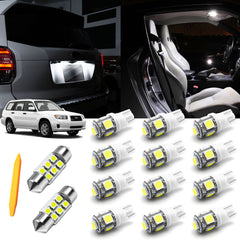 White LED Interior + License Plate Light Package Kit For Nissan Armada 2005-2015
