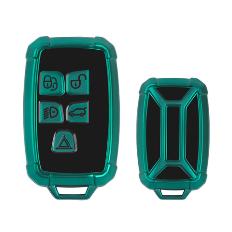 Iron Armor Style Green Full Cover Remote Key Fob Cover For Range Rover 2013-2017