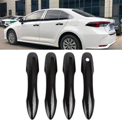 4pcs Gloss Black Side Door Handle Overlay Cover Trim For Toyota Camry XV70 2017-up (without smart key hole)
