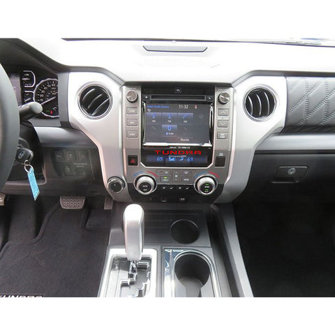 Red / White Dashboard Radio Letter Insert Overlay Vinyl Decal Sticker for Toyota Tundra 2014-2019