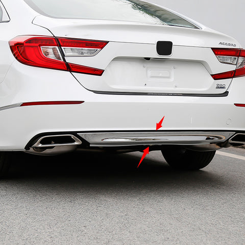 ABS Chrome Rear Bumper Lower Lip Cover Trim Car Body Molding Protector for Honda Accord 10th 2018 2019