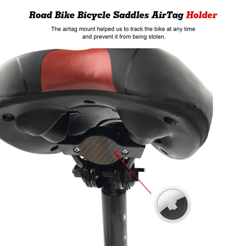 Carbon Bicycle Saddle Hidden Airtag Anti-theft Tracker Protective Cover Holder (Screw Style)