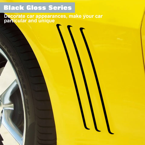 For Chevy Camaro SS RS LS 2010-2015 Black Vent Grill Inserts Vinyl Decal Stripes