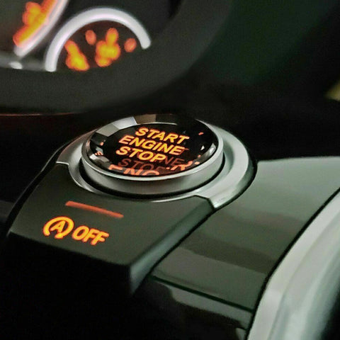 Red / Silver / Blue / Black Crystal Start Stop Button Cover Trim Engine Ignition Switch Replacement Cap for BMW 1 2 3 4 5 7 Series X1 X3 X5