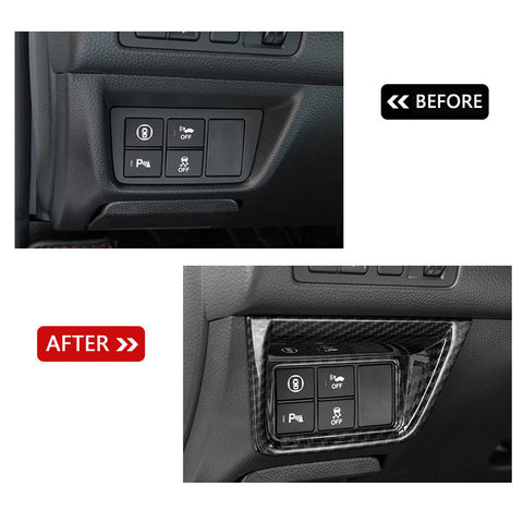 for Honda Accord 2018 2019 Car Console Control Function Button Trim Cover Panel Frame Decor ABS Carbon Fiber Look