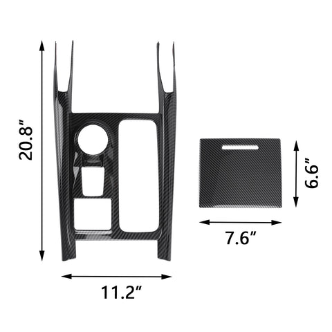 Carbon Fiber Style Center Gear Shift Box Trim Decal For Ford Explorer 2020-2023