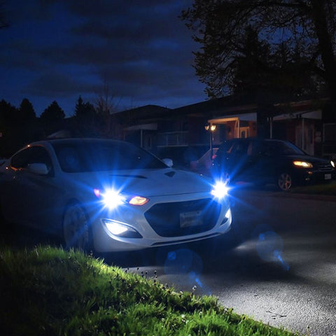 8000K Ice Blue LED Headlight Bulb All-in-One Conversion High Low Beam Kit, 6000LM Super Bright Fog Light Replacement