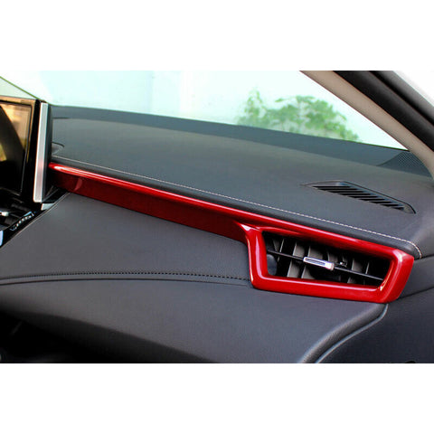 3X Sporty Style Red Side Dashboard AC Air Outlet Cover For Toyota Corolla Cross