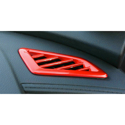Glossy Red Inner Dashboard AC Vent Outlet Cover Trim For Honda Civic 2016-2021