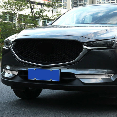 for Mazda CX-5 CX5 2017 2018 2019 Front Fog Light Cover Trim, ABS Chrome Car Front Bumper Fog Lamp Frame Bezel Molding
