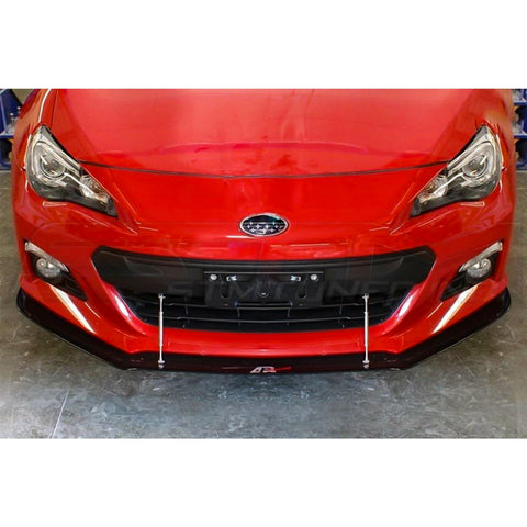 Adjustable 6"-9" / 8"-11" / 10"-13" Front Bumper Lip Splitter Diffuser Strut Rod Tie Bars Fit Most Vehicles, Black / Red / Blue / Silver