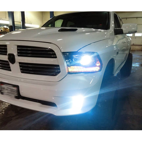 8000K Ice Blue LED Headlight Bulb All-in-One Conversion High Low Beam Kit, 6000LM Super Bright Fog Light Replacement