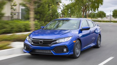 Carbon Fiber Pattern Front Bumper Hood Grill Cover Trim For Honda Civic 2016-up