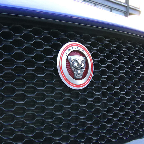 Blue/ Gold/ Red Aluminum Surrounding Decoration Ring for Jaguar F-Pace XE XF XFR XFR-S XJ XJR XJR-S Front Grille Feline Emblem