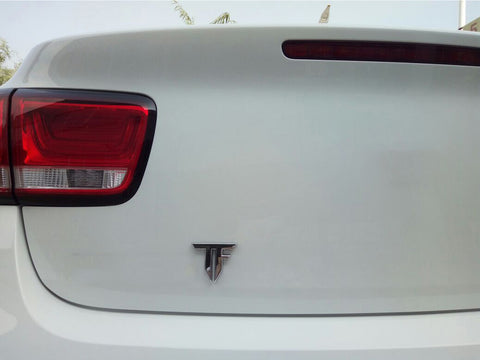 Chrome Metal 3D TF Badge Transformers Logo Emblem Sticker for Chevrolet Car Door Hood Trunk Tailgate Side Fender Decoration