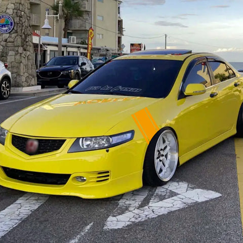 3X Yellow KK Vinyl Front Hood Bumper Fender Trunk Stripe Sticker Decal For Car
