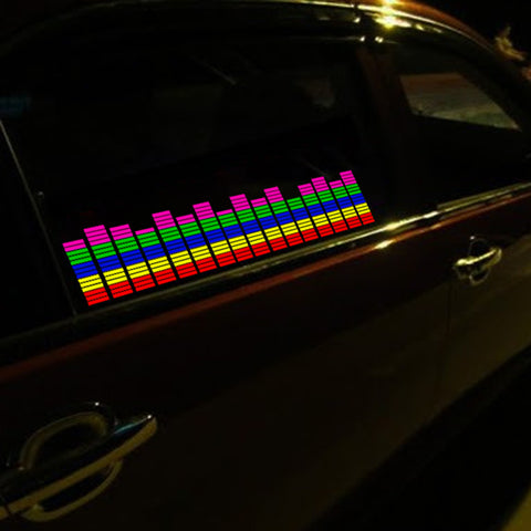Multi Color Auto Sound Music Beat Activated Car Stickers Equalizer Glow LED Light Audio Voice Rhythm Lamp 27.63" x 6.53" / 70cm X 16cm