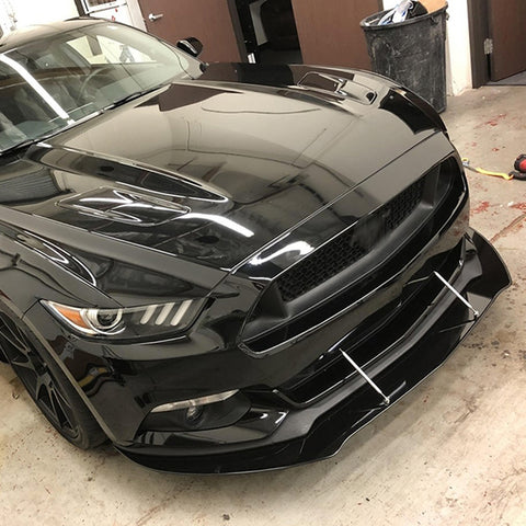 Adjustable 6"-9" / 8"-11" / 10"-13" Front Bumper Lip Splitter Diffuser Strut Rod Tie Bars Fit Most Vehicles, Black / Red / Blue / Silver