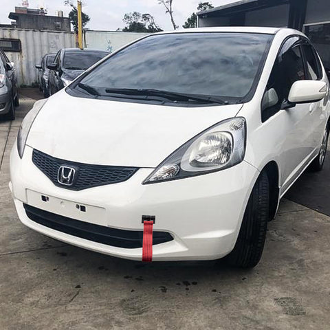 Blue / Black / Red JDM Style Tow Hole Adapter with Towing Strap for Honda Fit Acura TL S2000 AP1 AP2