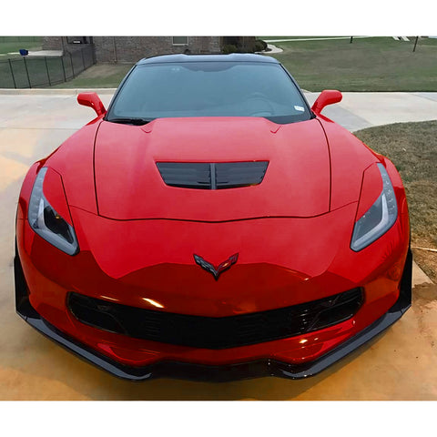 Styling Headlight Eyebrow Eyelid Cover Trim Decal Overlays Sticker for Chevy Corvette 2014-2019, Glossy Black / Glossy Red / Glossy White