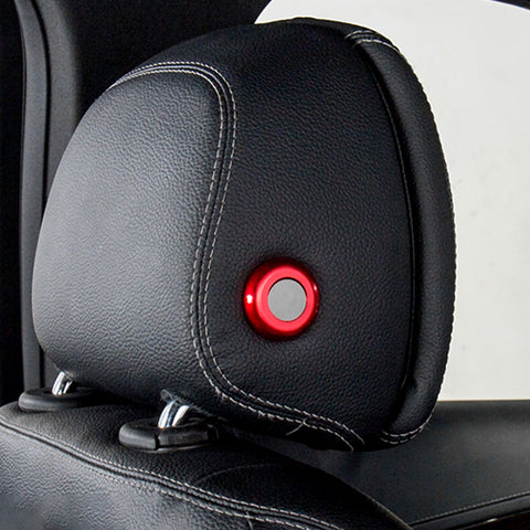 Red Front Seat Headrest Button Ring Trims For Benz C-Class 2015-21 GLC 2016-22