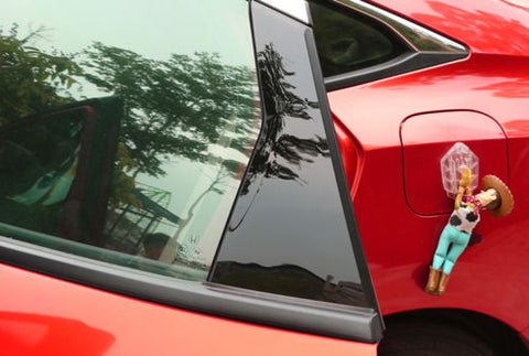 Car Door Pillar Protector - PC Auto Door Window Pillar Cover Post Trim for Honda Civic(4dr) 2016-2020 - 6pcs Glossy Black