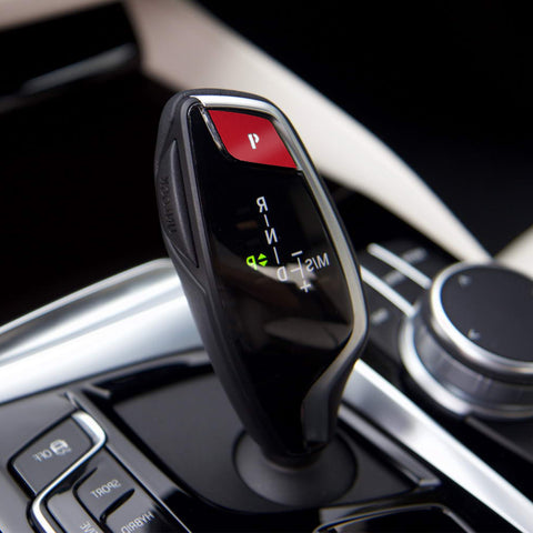 Gear Shift Knob P Parking Button Cover Trim Red Aluminum Compatible with BMW 5 Series G30 2016-2021, 6 Series GT G32 2018-2019, 7 Series G11 2015-2021, X3 G01 2017-2021, X4 G02 2018-2021