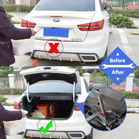 Flexible Adjustable Automatic Open Car Trunk Tail Boot Lid Lifting Spring Device Vehicle Auto Part Metal Silver Red 6''-9'' Fit Cars Without Hydraulic Rod Lifting Device
