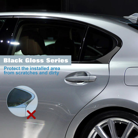 12x Chrome Blackout Delete Window Precut Wrap Cover Decal For Lexus GS350 GS450h