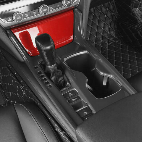 Sporty Red Cigarette Lighter Panel Cover Trim For Honda Accord 10th Gen 2018 2019 2020