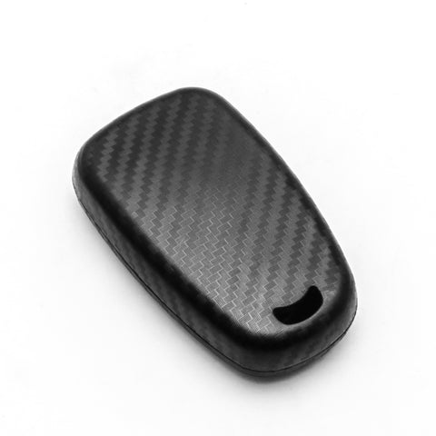 Matte Carbon Fiber Texture Key Fob Case Keyless Smart Key Protective Hard Cover for Chevrolet Cruze Malibu Camaro Volt 2016-2019 4-button Key