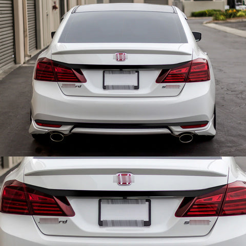 Chrome Delete Blackout Overlay Pre-cut Vinyl KK Kit For Honda Accord sedan 2016 2017 Trunk and Lower Rear Chrome Trim - Gloss Black