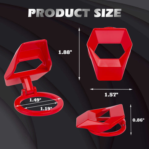 1.5" Red Diamond Aluminum Engine Start Stop Push Button Switch Ring Trim Cover