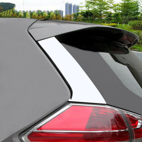 2pcs Stainless Steel Car Rear Window Spoiler Pillar Cover Trunk Wing Side Trim for Nissan Rogue T32 X-Trail 2014-2019
