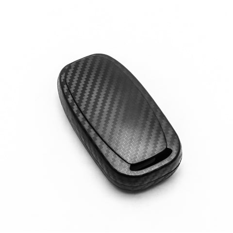 Matte Carbon Fiber Style Key Fob Shell Case Keyless Key Hard Cover Protector for Audi R8 Q5 Q7 S3 S4 S5 S6 S7 S8 SQ5 RS5 RS7 A4 A5 A6 A7 A8 3-button Smart Key