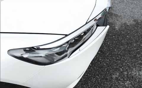 Chrome Car Headlight Eyebrow Eyelid Garnish Cover Molding Trim Sticker for Honda Accord 10th 2018 up