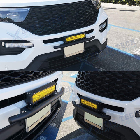 Front Hood Bumper License Plate Bracket Holder Compatible with Most cars, Jeep, Truck, Pickup, SUV, 4x4 -No Drill (Black)