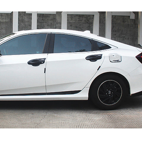 Carbon Fiber Style No Keyless Entry Door Handle Bowl Cover For Honda Civic 2016+