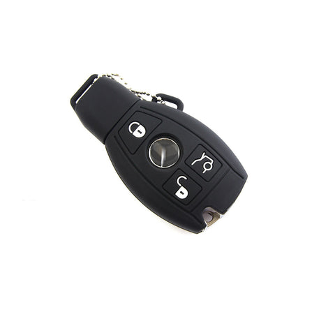 Silicone Key Fob Case Cover Full Sealed Key Protector for Mercedes Benz C E S CLS CLA GL Class 3-button Smart Key