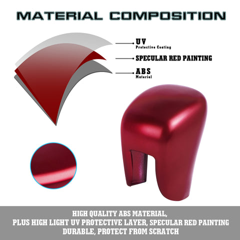 Red Interior Gear Shift Lever Head Knob Cover Trim For Honda Civic 11th Generation 2022 & 10th Gen Honda Accord 2018 2019 2020 2021