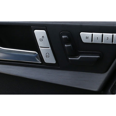 Silver Door Lock Unlock Switch Cover Trim For Mercedes Benz C E Class W204 W212