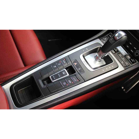 1pcs Red / White / Blue ABS Car Central Console Gear Shift Console Panel Decor Cover for Porsche 911 Boxster Cayman 2013-2019